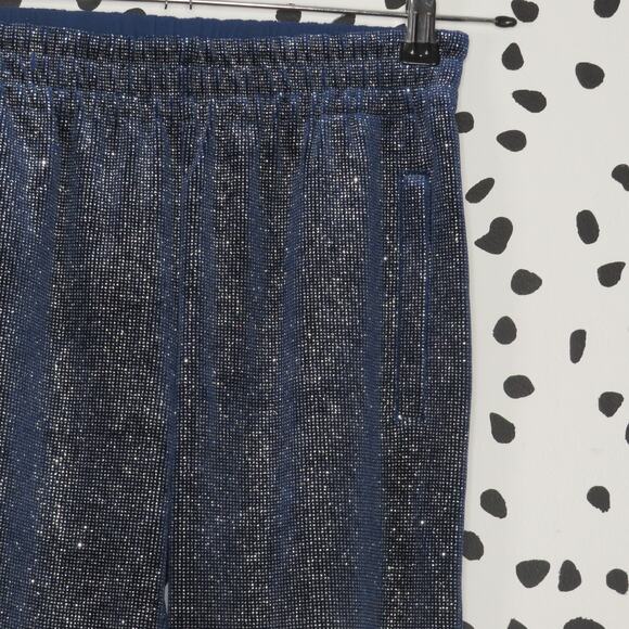 Zadig & Voltaire Blue Chill Velours Sparkle Tie Ankle Pants - Picture 5 of 13